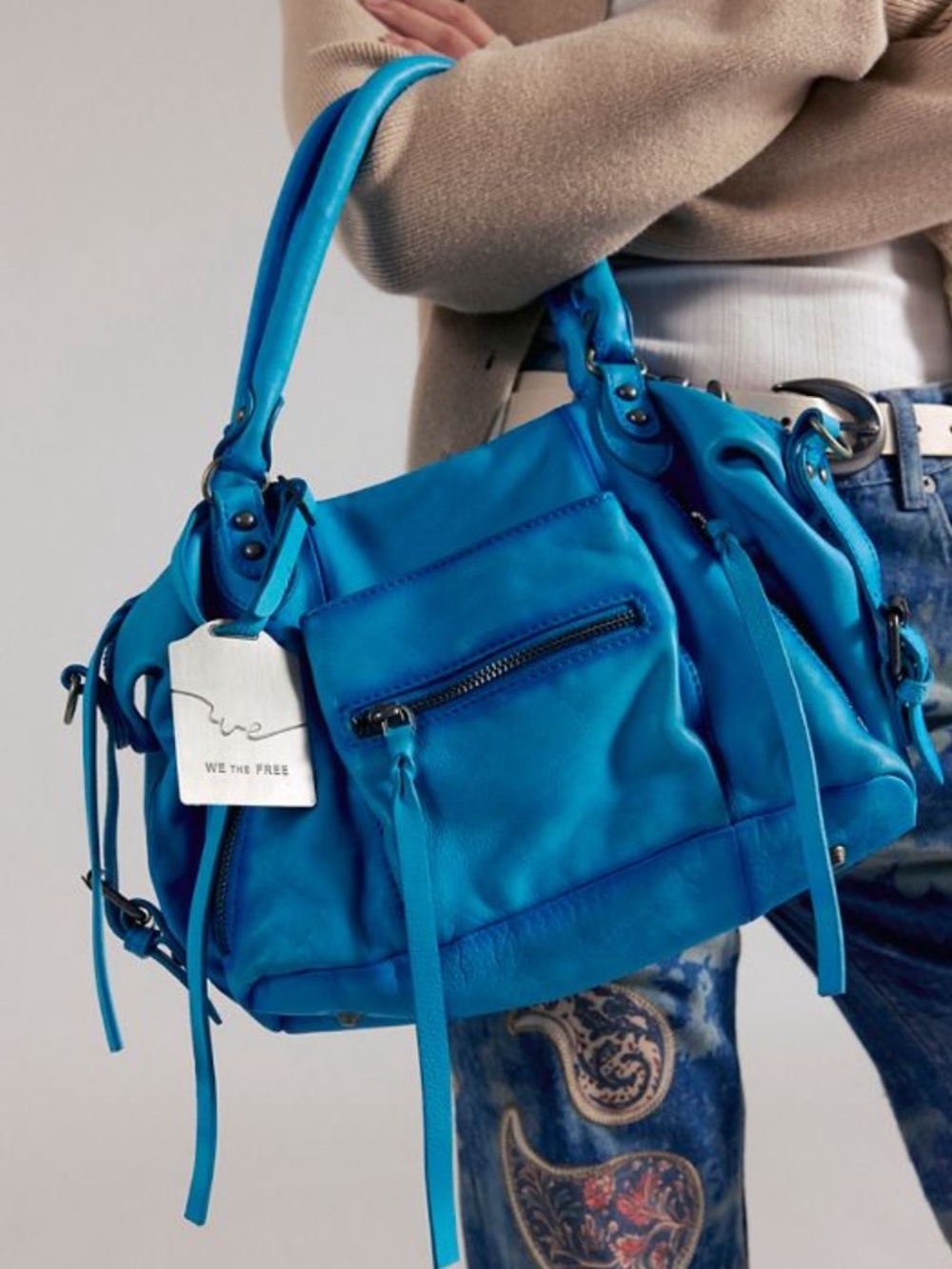 WE THE FREE BABY EMERSON TOTE BAG IN CERULEAN BLUE